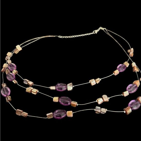 Purple Beaded Necklace - Picture 3 of 3